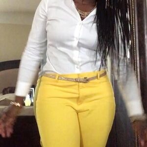 Banana Republic Sloan Yellow Women's Pants